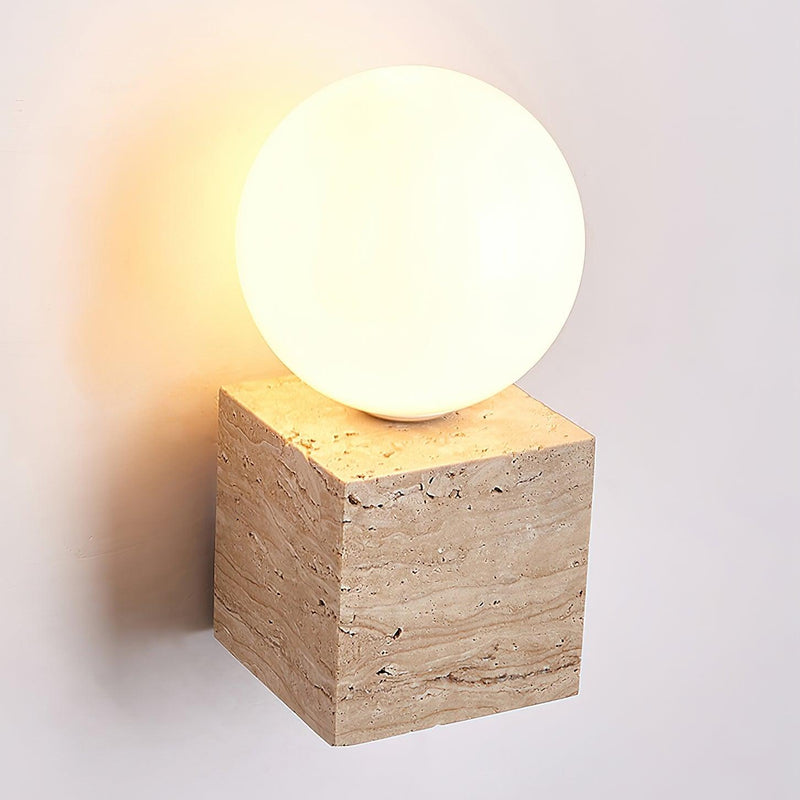 Cube Stone Wall Lamp-DWHOME