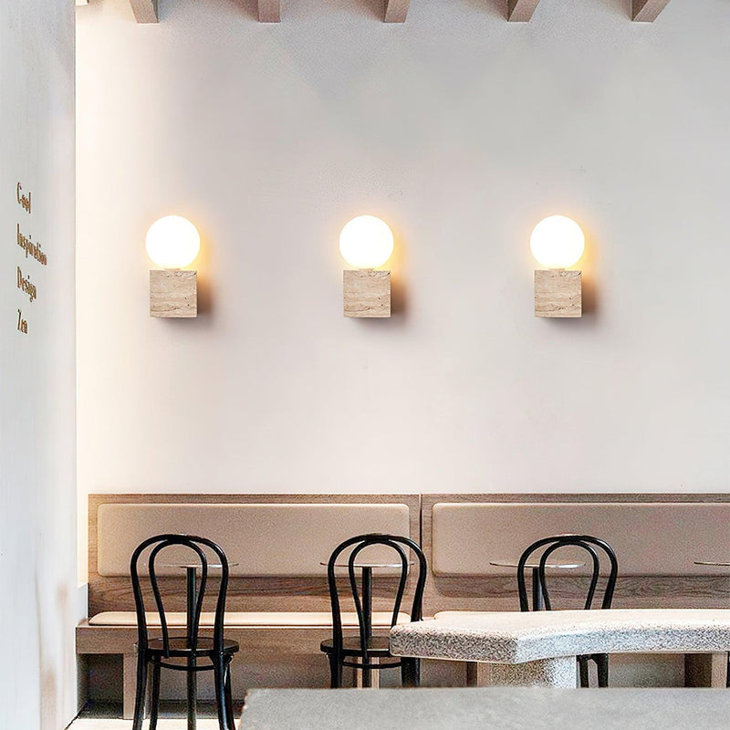 Cube Stone Wall Lamp-DWHOME