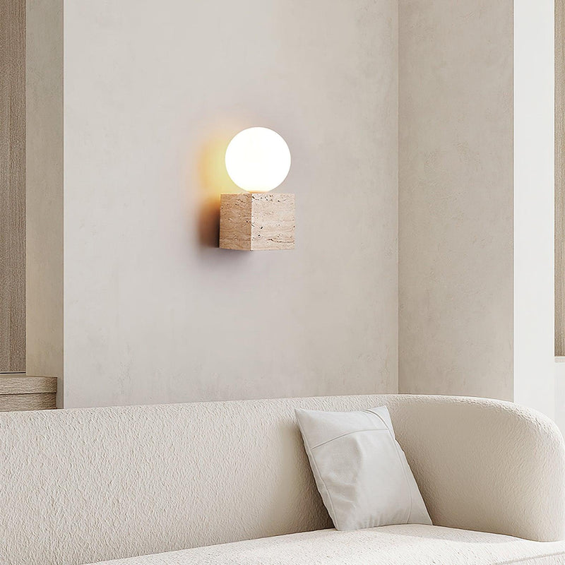 Cube Stone Wall Lamp-DWHOME