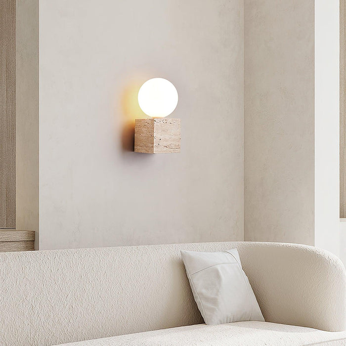 Cube Stone Wall Lamp - DWHOME