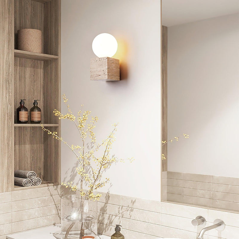 Cube Stone Wall Lamp-DWHOME