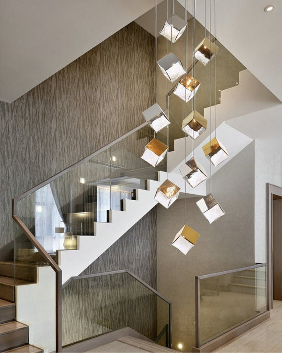 Cubic Luster Cascade Chandelier - Vakkerlight