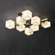 Cubist Alabaster Cluster Ceiling Lamp-DWHOME