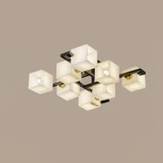 Cubist Alabaster Cluster Ceiling Lamp-DWHOME