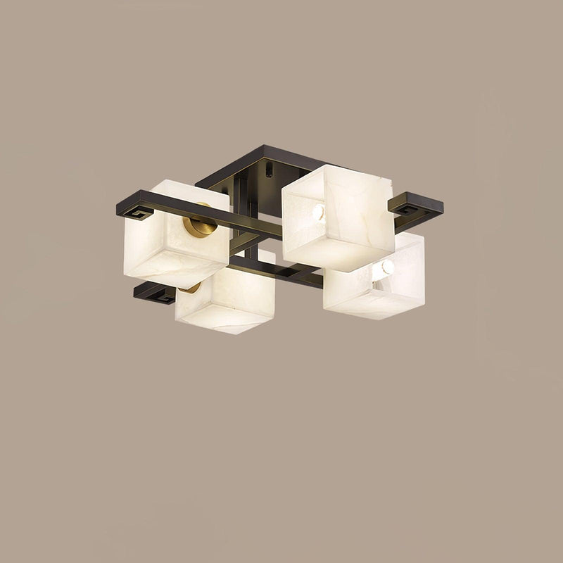 Cubist Alabaster Cluster Ceiling Lamp-DWHOME