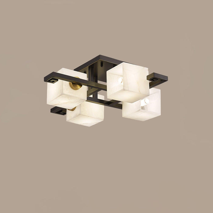 Cubist Alabaster Cluster Ceiling Lamp-DWHOME