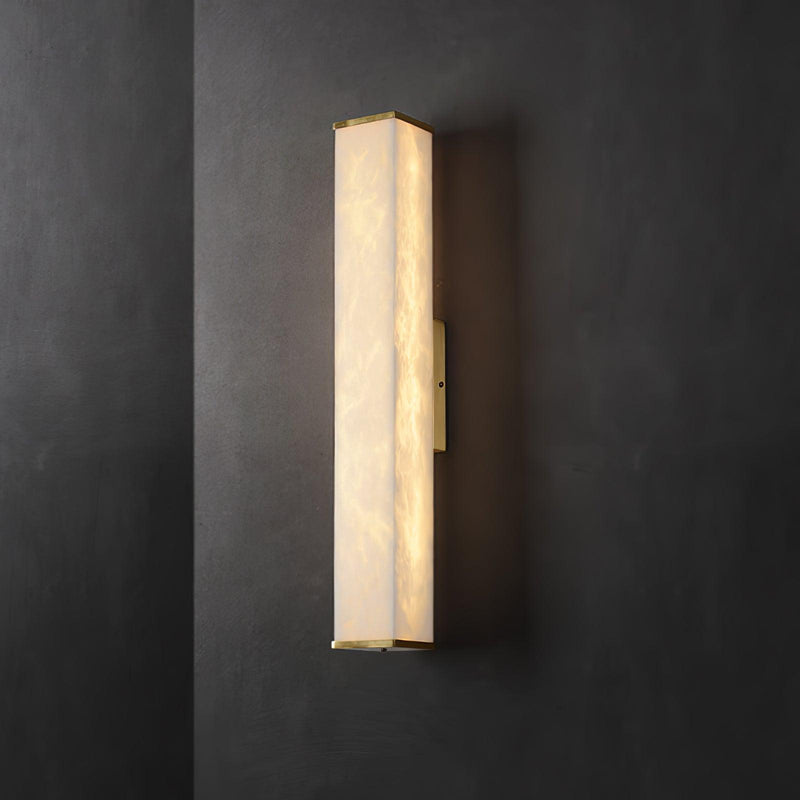 Cuboid Alabaster Wall Light-DWHOME