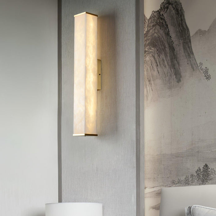 Cuboid Alabaster Wall Light - DWHOME