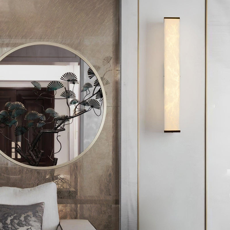 Cuboid Alabaster Wall Light-DWHOME