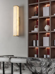 Cuboid Alabaster Wall Light-DWHOME