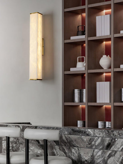 Cuboid Alabaster Wall Light - DWHOME