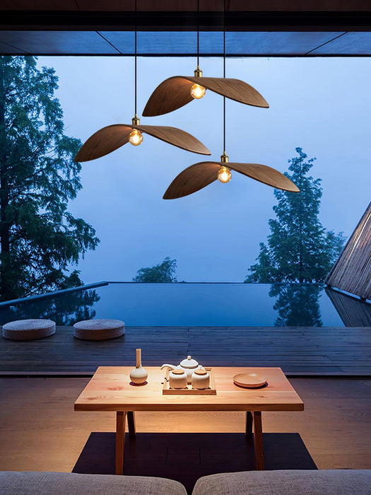 Curve Wooden Pendant Lamp-DWHOME