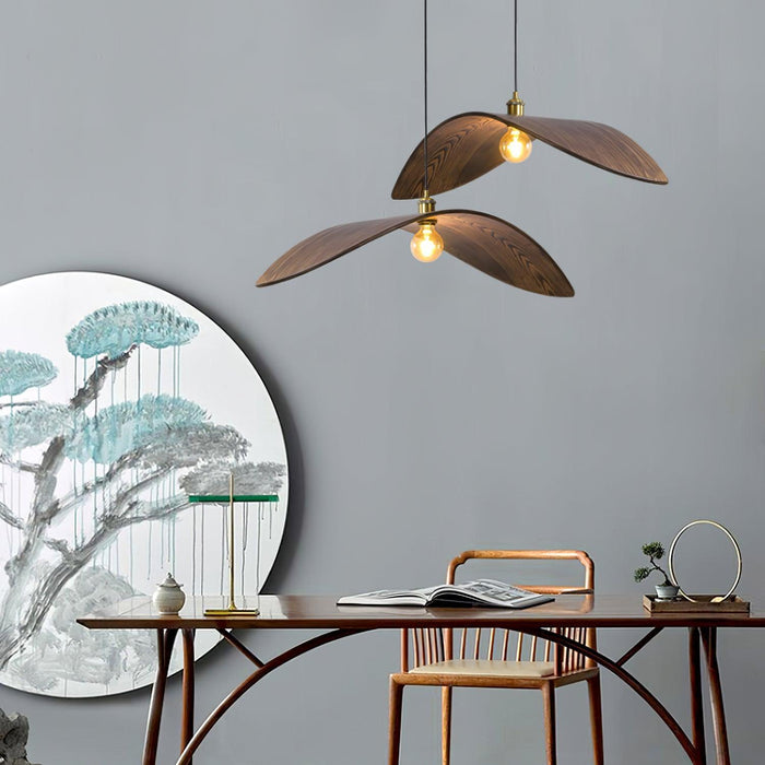 Curve Wooden Pendant Lamp-DWHOME