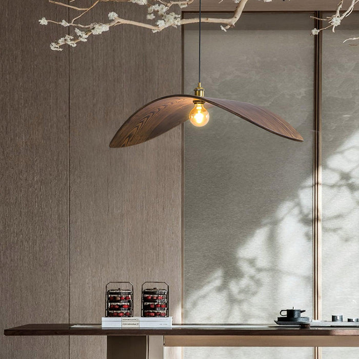 Curve Wooden Pendant Lamp-DWHOME