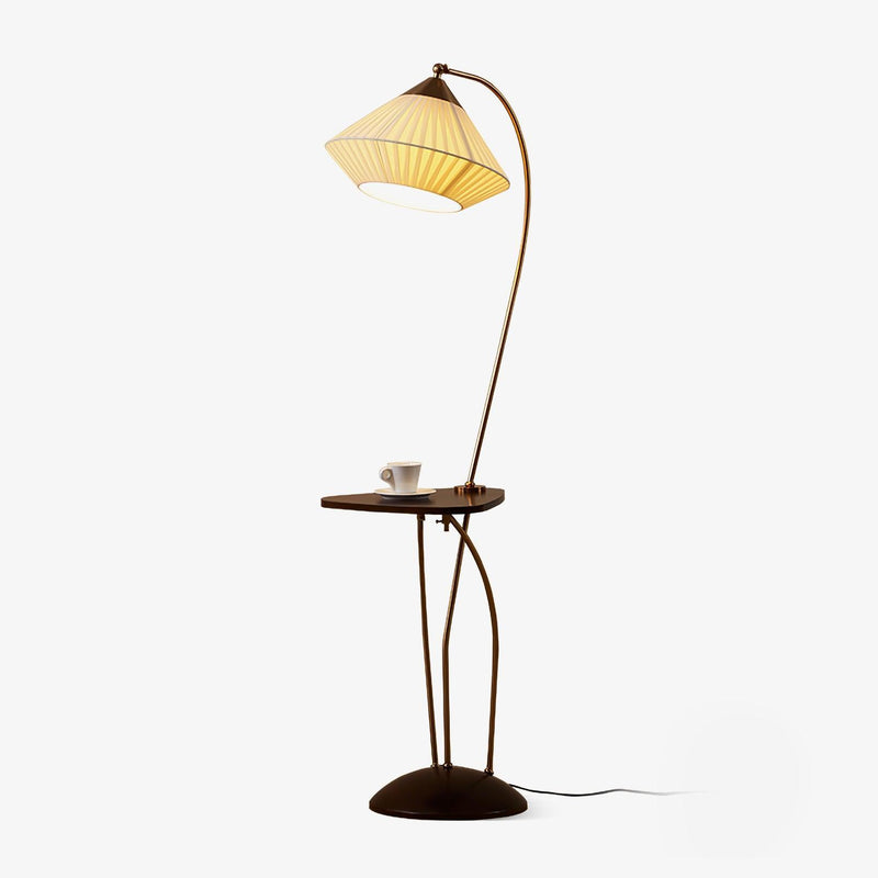 Curve With Table Floor Lamp-DWHOME