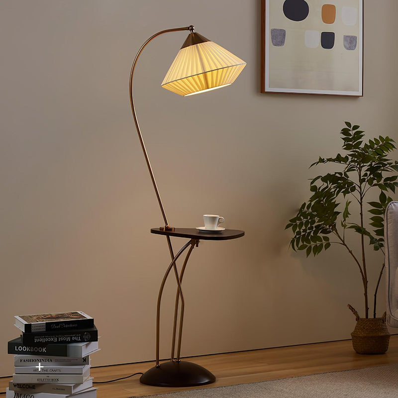 Curve With Table Floor Lamp-DWHOME