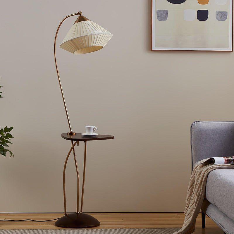Curve With Table Floor Lamp-DWHOME