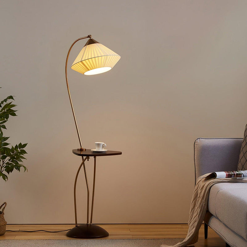Curve With Table Floor Lamp-DWHOME