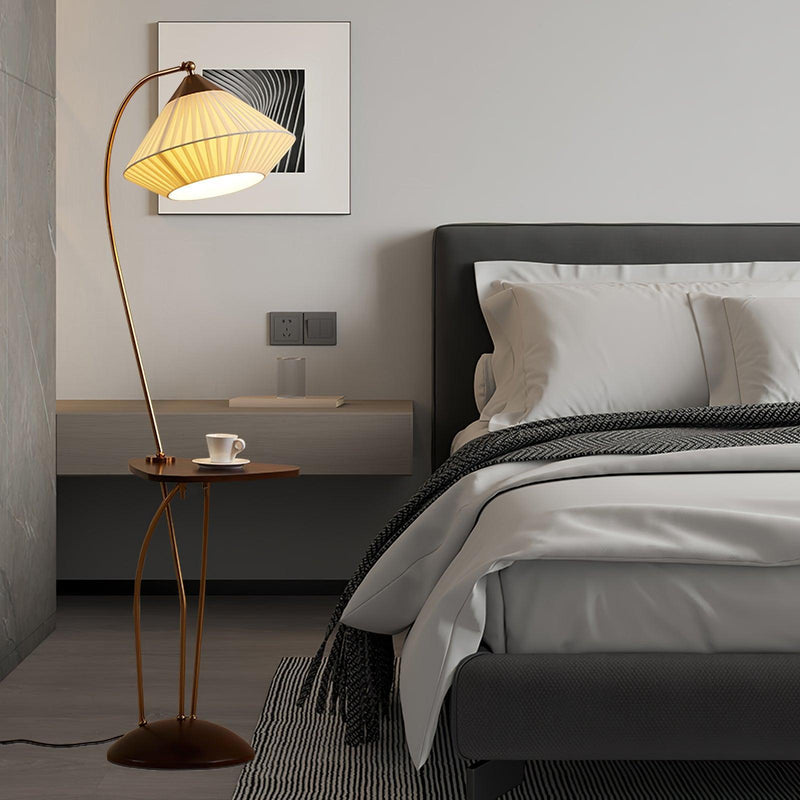 Curve With Table Floor Lamp-DWHOME