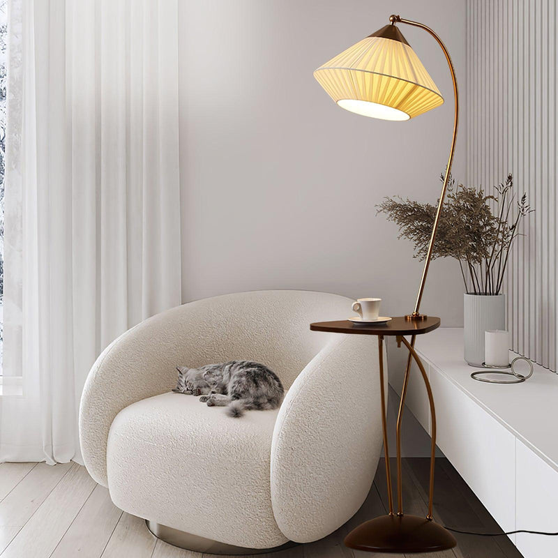 Curve With Table Floor Lamp-DWHOME