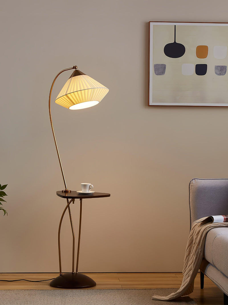 Curve With Table Floor Lamp-DWHOME
