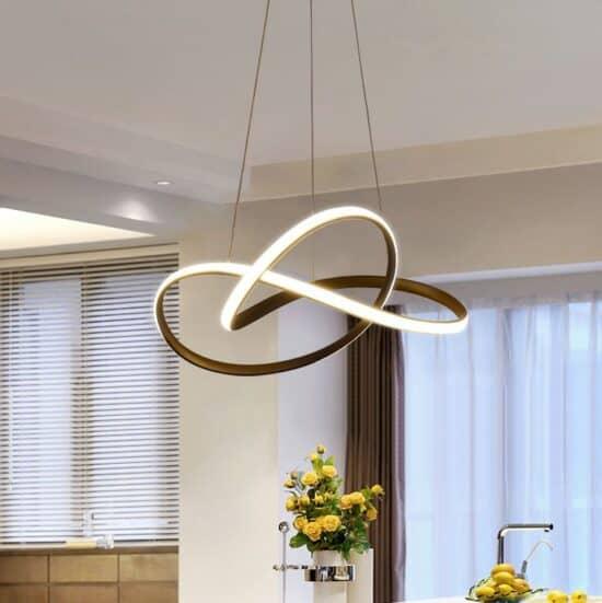 ÓLAFUR Circular Curved Lines Pendant Light.