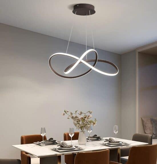 ÓLAFUR Circular Curved Lines Pendant Light.