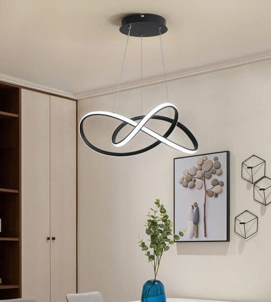 ÓLAFUR Circular Curved Lines Pendant Light.