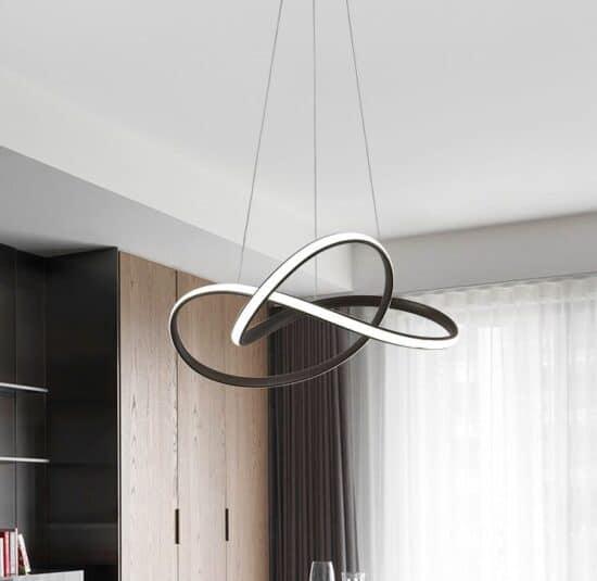 ÓLAFUR Circular Curved Lines Pendant Light.