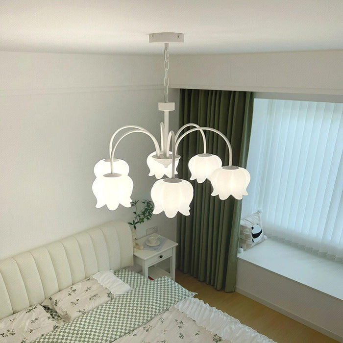 Curved Arm Bell Chandelier-DWHOME