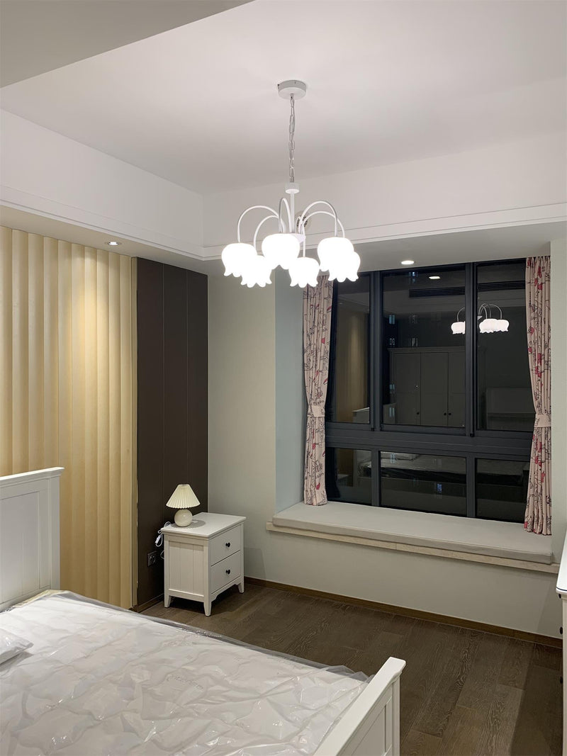 Curved Arm Bell Chandelier-DWHOME