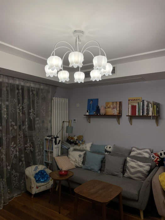 Curved Arm Bell Chandelier-DWHOME