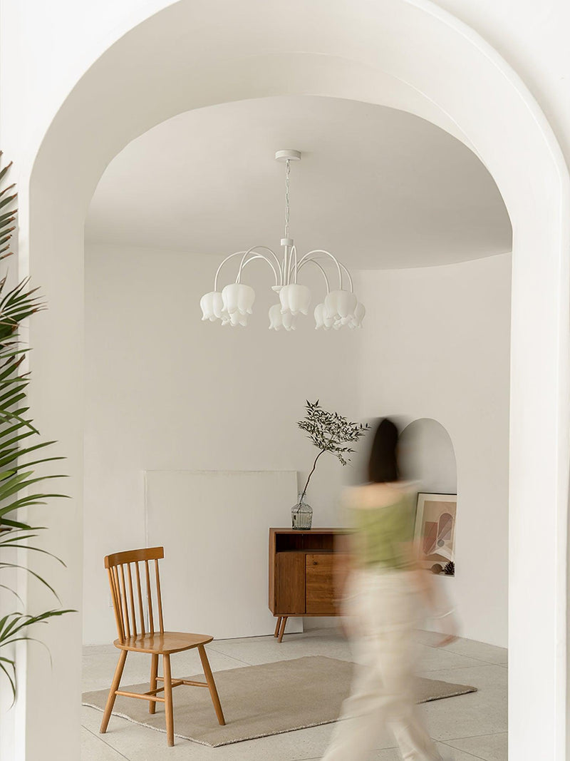 Curved Arm Bell Chandelier-DWHOME
