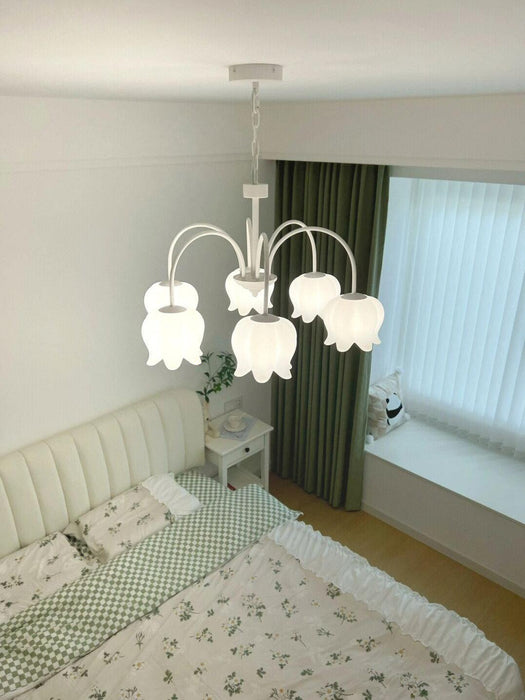 Curved Arm Bell Chandelier-DWHOME