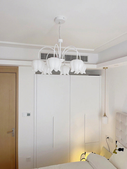 Curved Arm Bell Chandelier-DWHOME