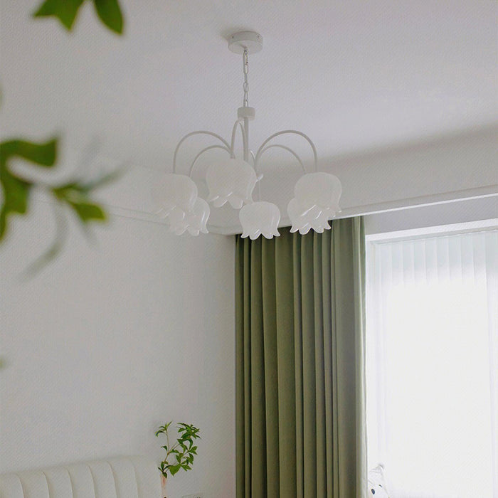 Curved Arm Bell Chandelier-DWHOME