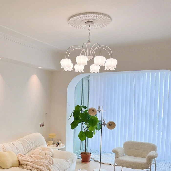 Curved Arm Bell Chandelier.