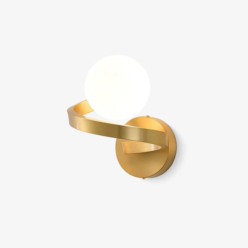 Curved Brass Wall Lamp-DWHOME
