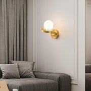Curved Brass Wall Lamp-DWHOME