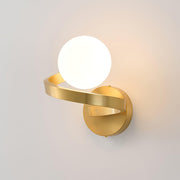 Curved Brass Wall Lamp-DWHOME