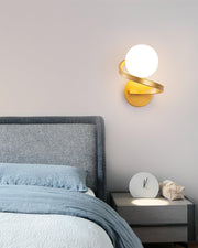 Curved Brass Wall Lamp-DWHOME