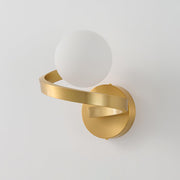 Curved Brass Wall Lamp-DWHOME