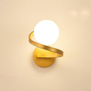 Curved Brass Wall Lamp-DWHOME