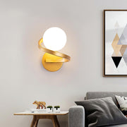 Curved Brass Wall Lamp-DWHOME