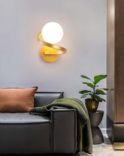 Curved Brass Wall Lamp-DWHOME
