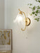 Curved Gooseneck Brass Glass Sconce-DWHOME