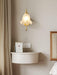 Curved Gooseneck Brass Glass Sconce-DWHOME