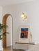 Curved Gooseneck Brass Glass Sconce-DWHOME