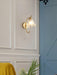 Curved Gooseneck Brass Glass Sconce-DWHOME
