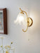 Curved Gooseneck Brass Glass Sconce-DWHOME